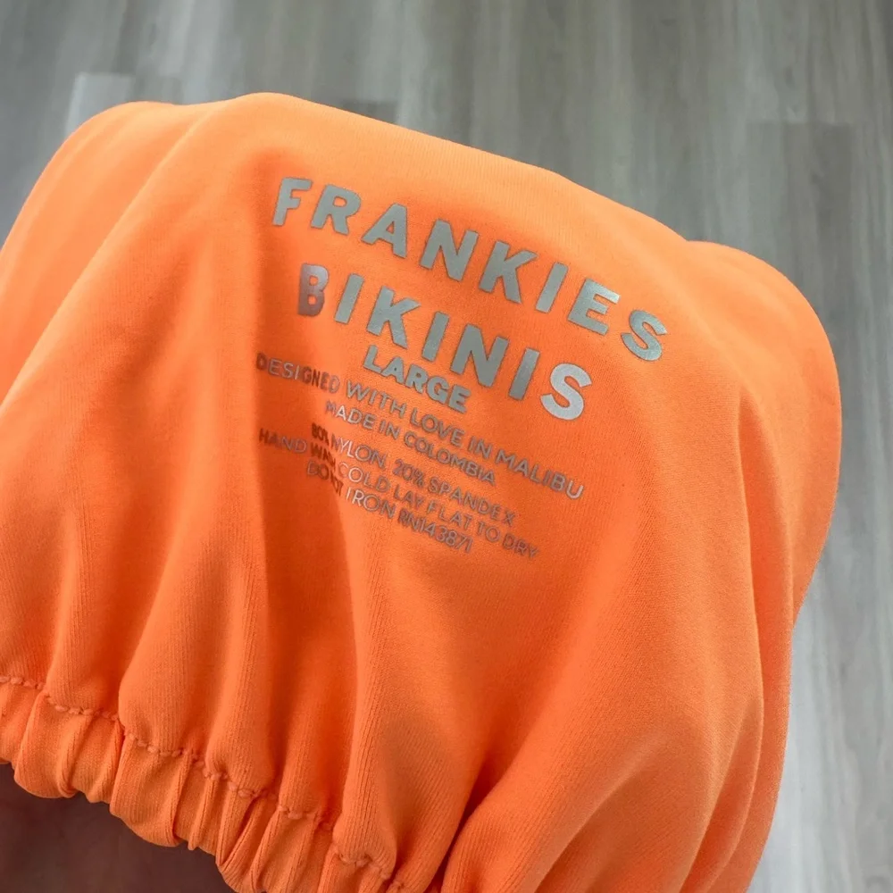 Frankies bikinis bright floral bikini L top S bottom